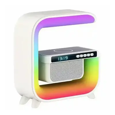 G3 Mini RGB Bedside Lamp Alarm Clock Wireless Charger &...